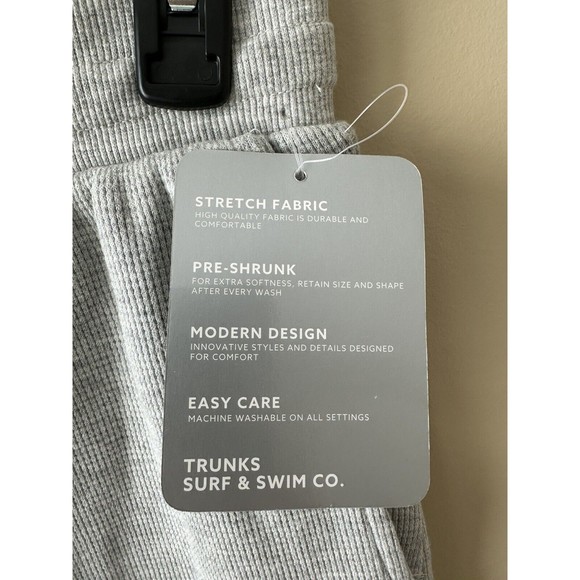 Trunks Surf and Swim Co. Waffle Short, Men's Small, Grey, new with tags, beach - Picture 5 of 8